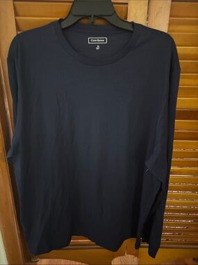 Club Room Navy Long-Sleeve Crew Neck Shirt